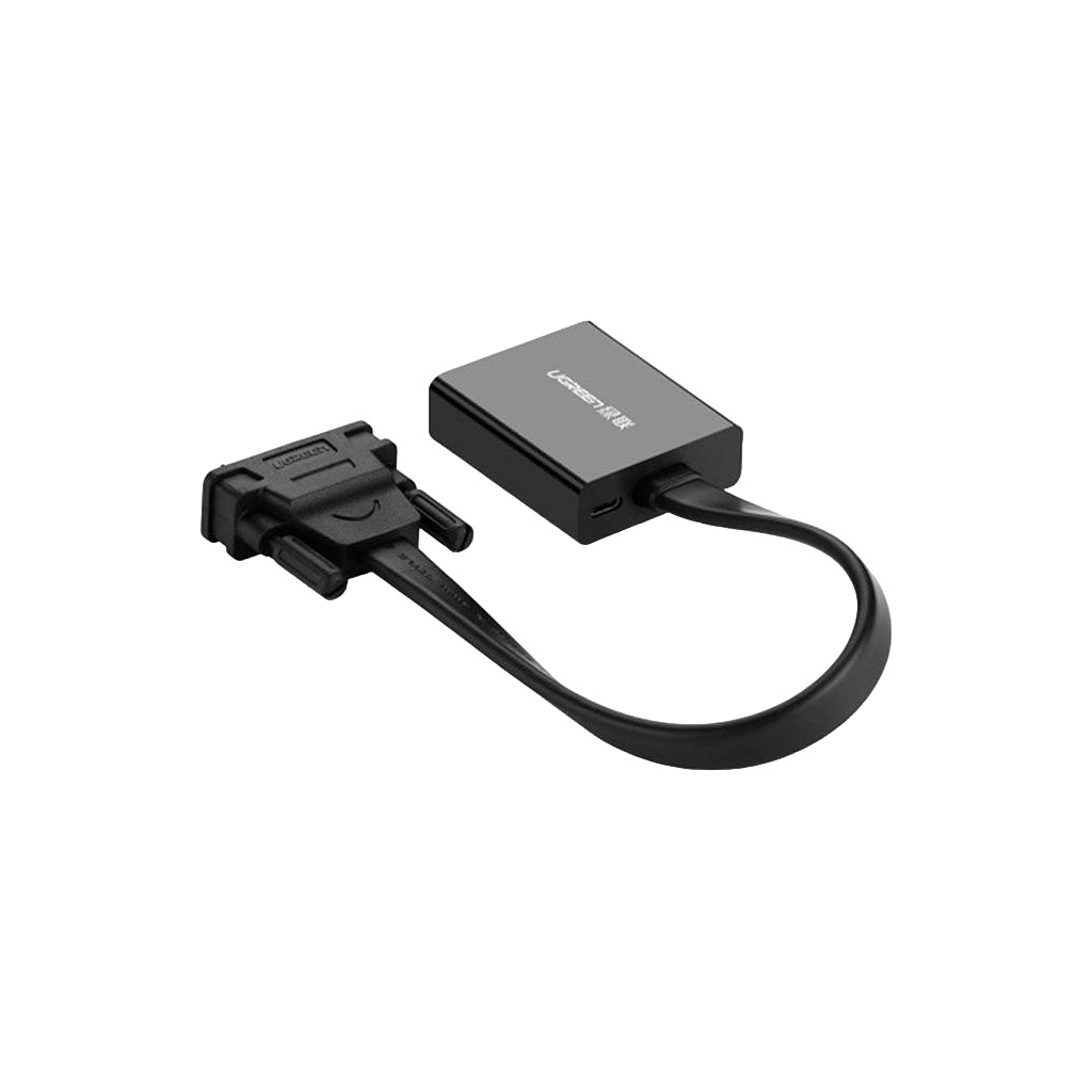 Перехідник DVI 24+1 M to VGA F active black Ugreen (40259) - зображення 2