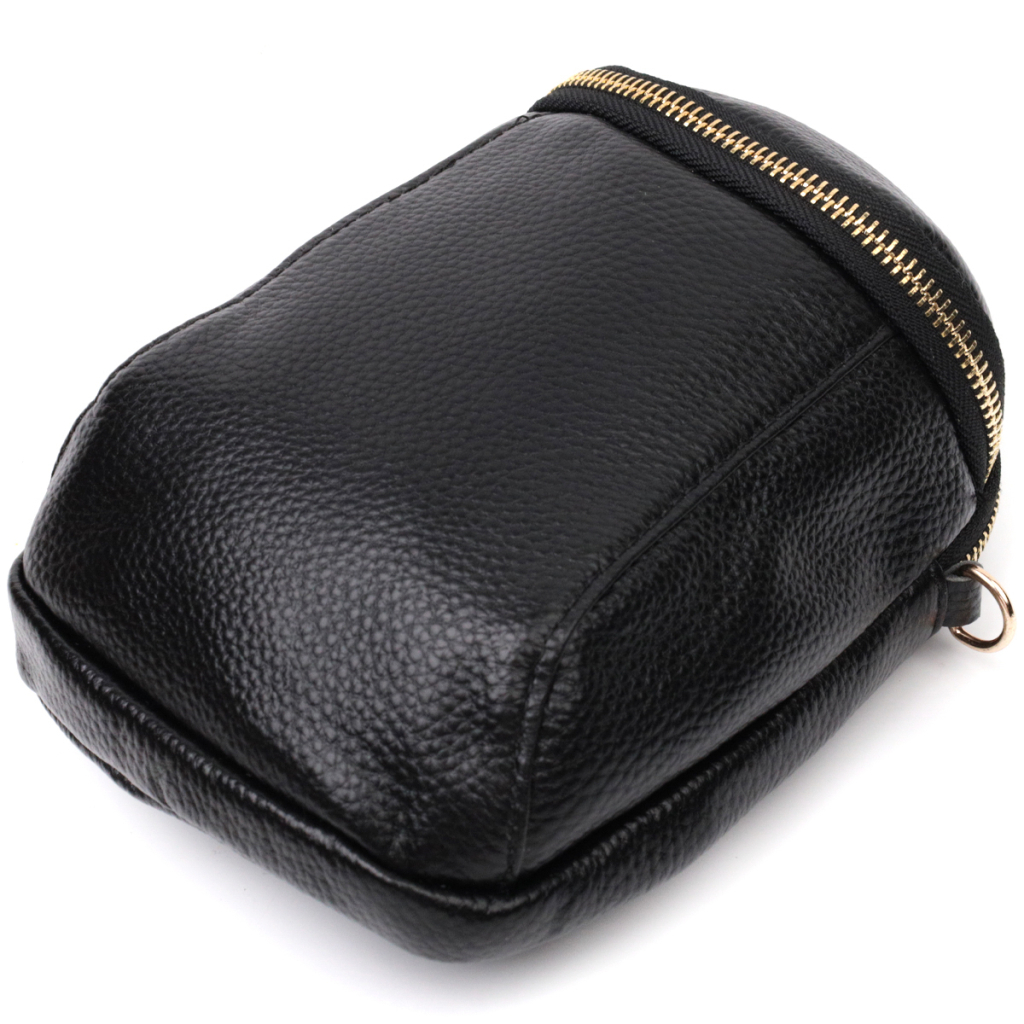 Сумка Vintage З м'якої натуральної шкіри Чорна (22338) - зображення 5