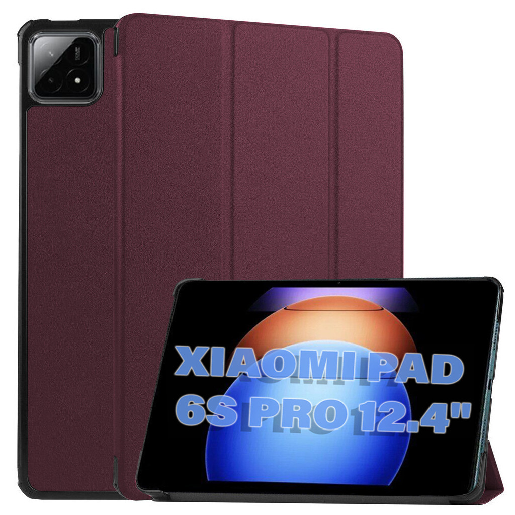 Чохол до планшета BeCover Smart Case Xiaomi Pad 6S Pro 12.4" Red Wine (711087) - зображення 2