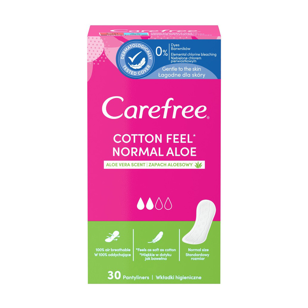 Щоденні прокладки Carefree Cotton Aloe 30 шт. (3574661565033) - зображення 1