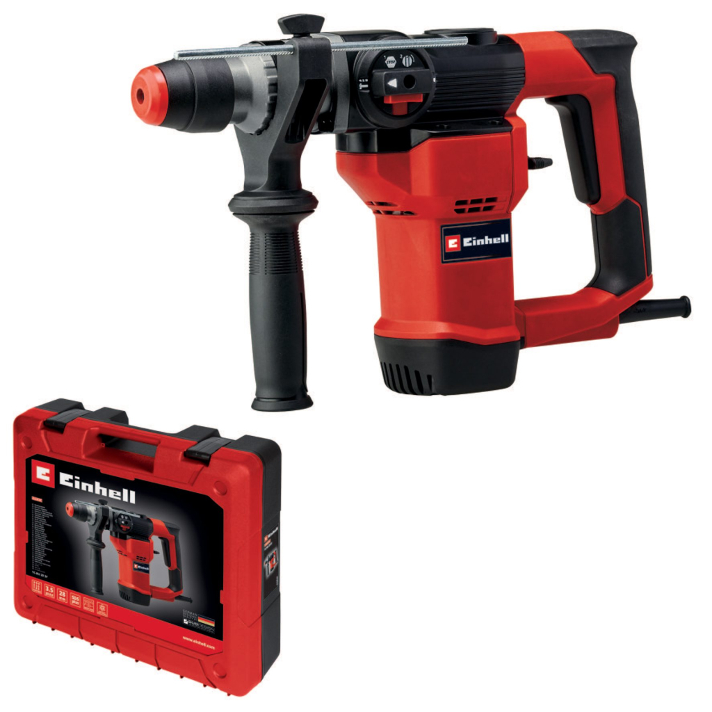 Перфоратор Einhell TC-RH 28 3F, 950 Вт, SDS+, бочковий, 3.5 Дж, 990 об/хв, кейс (4258002) - изображение 2