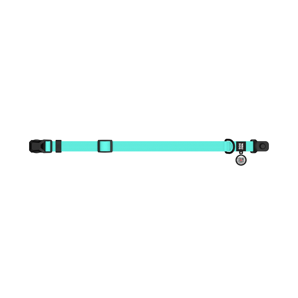 Нашийник для тварин WAUDOG Magnet c QR паспортом, магнітна пряжка-фастекс XL тіффані (279727) - зображення 2