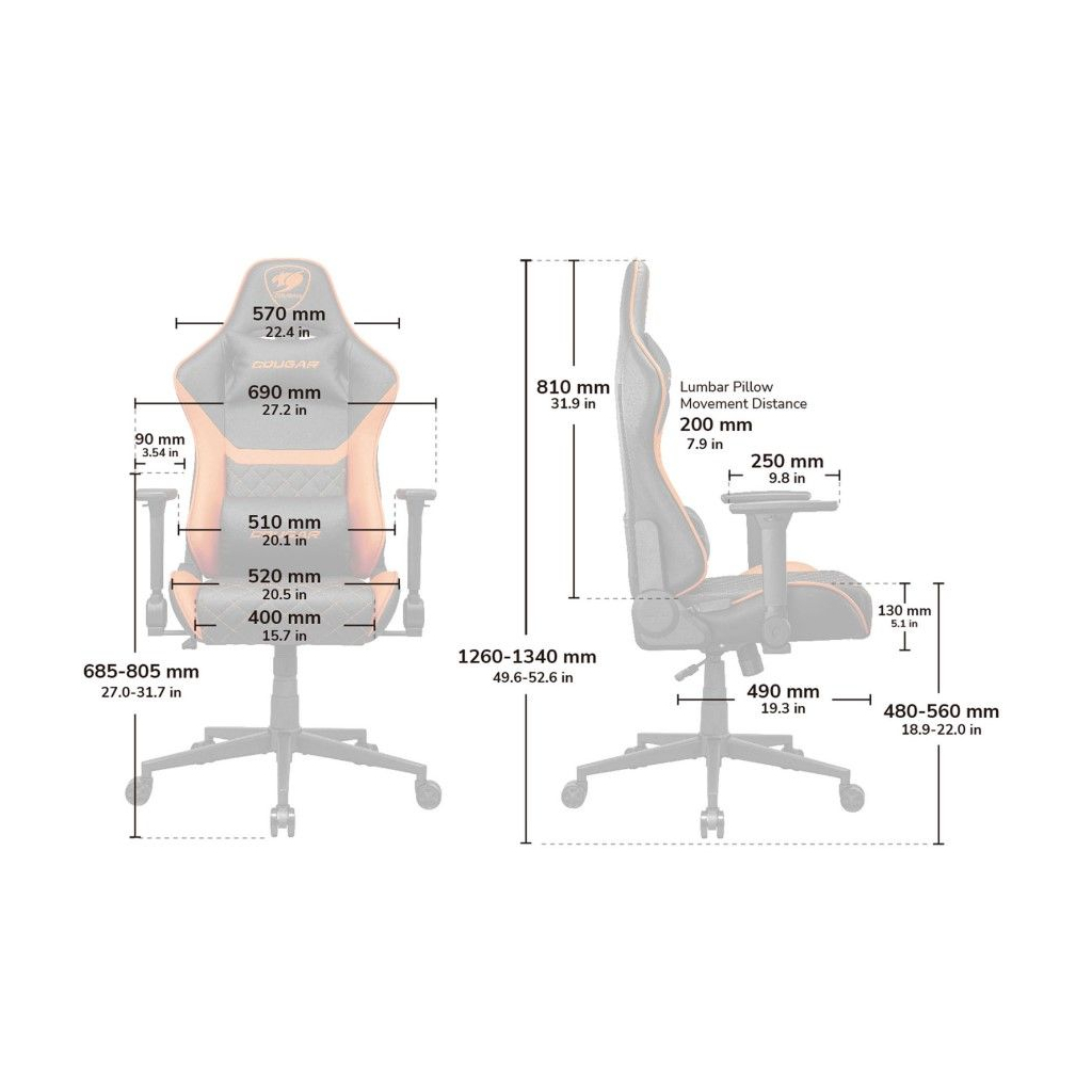Крісло ігрове Cougar Armor One V2 - зображення 9