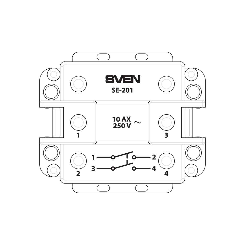 Вимикач Sven SE-201 white (7100085) - зображення 5