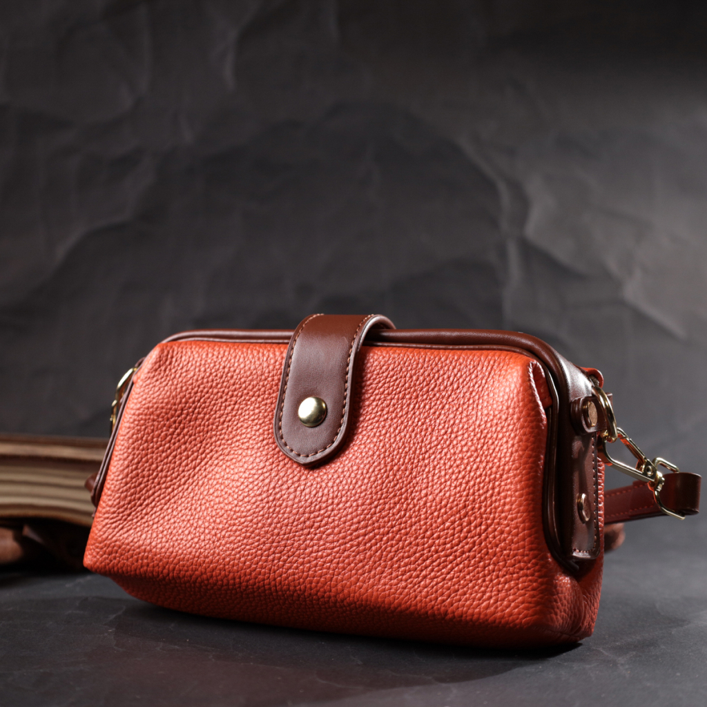 Сумка Vintage З натуральної шкіри Помаранчева (22424) - зображення 9