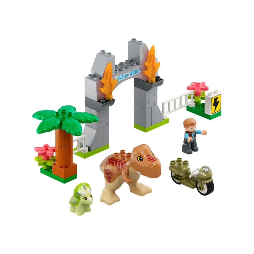 Конструктор LEGO Duplo Jurassic World Втеча динозаврів: тиранозавр і трицерат (10939) - зображення 7