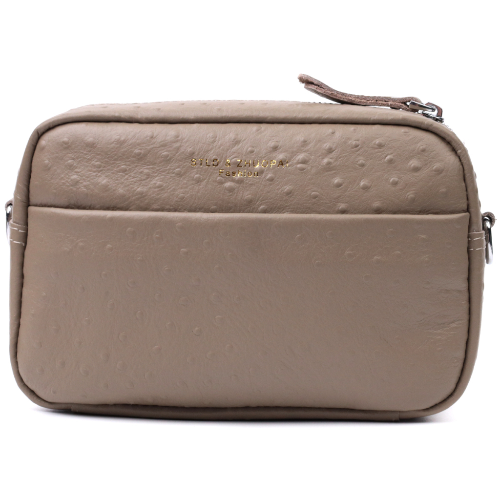 Сумка Vintage З фактурної натуральної шкіри Бежева (22662) - зображення 5