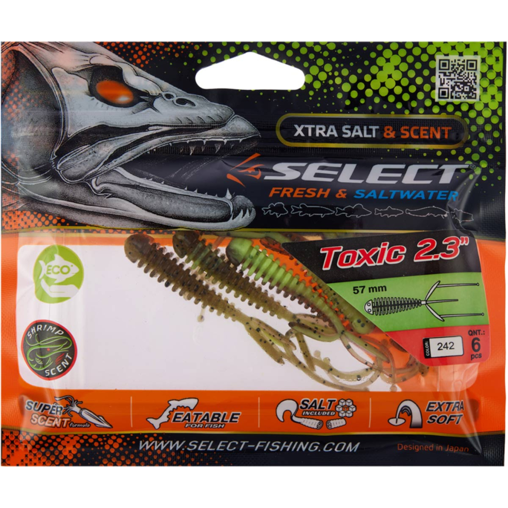 Силікон рибальський Select Toxic 2.3" 242 (6 шт/уп) (1870.73.25) - зображення 2