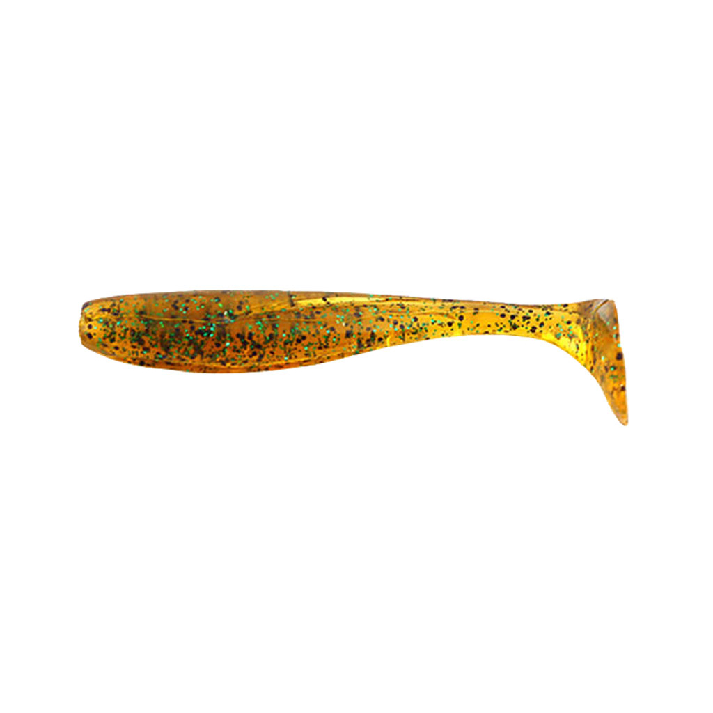 Силікон рибальський FishUP Wizzle Shad 5" 036 - Caramel/Green&Black (4шт/уп) (1862.00.37) - зображення 1