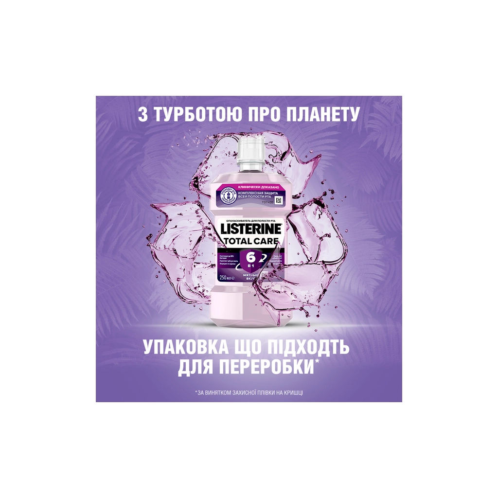 Ополіскувач для порожнини рота Listerine Total Care 250 мл (3574661104522/3574661057071) - изображение 5