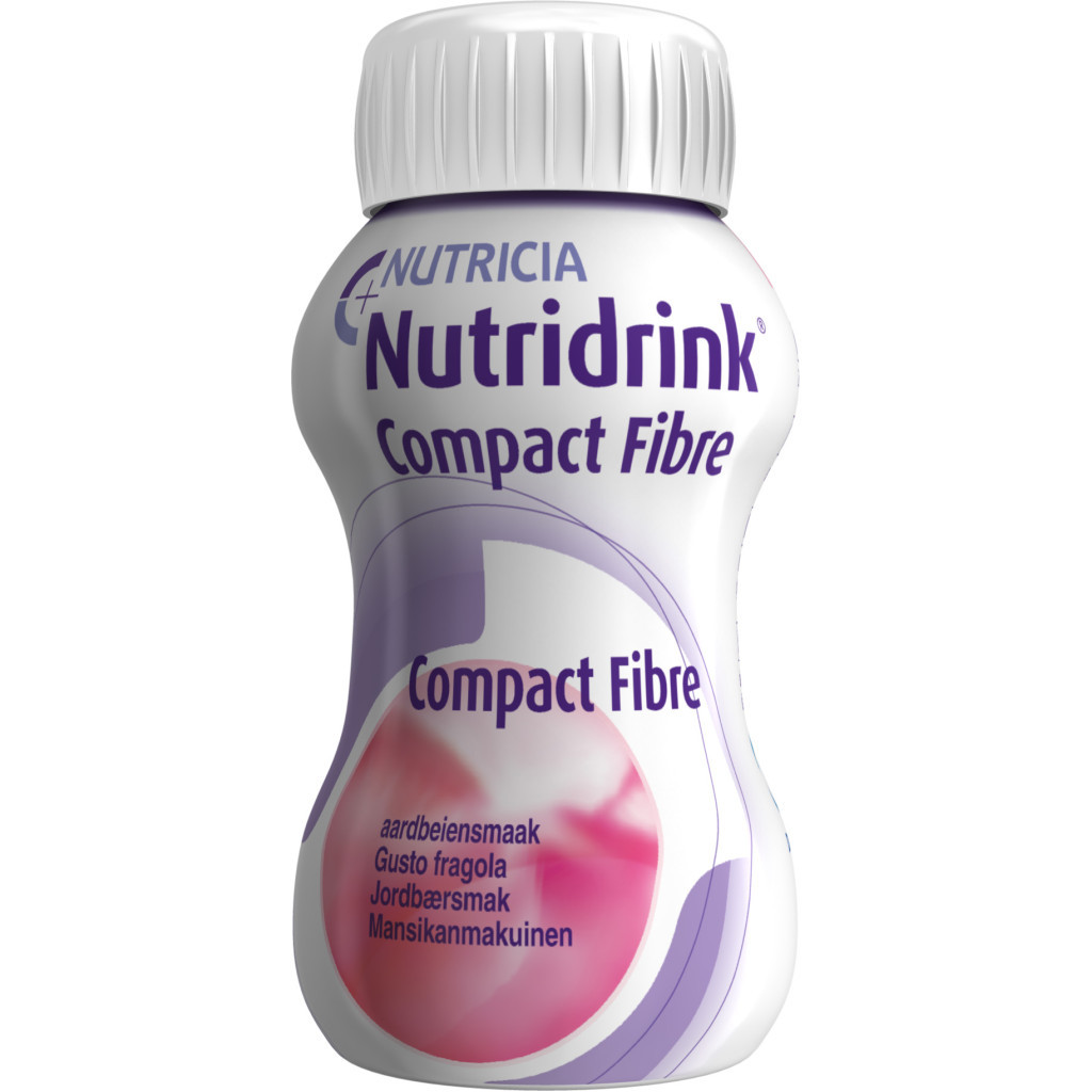 Дитяча суміш Nutricia Nutridrink Compact Fibre Strawberry полуниці з вмістом енергії та харчовими волокнами 4 шт х 125 (8716900551628) - зображення 2