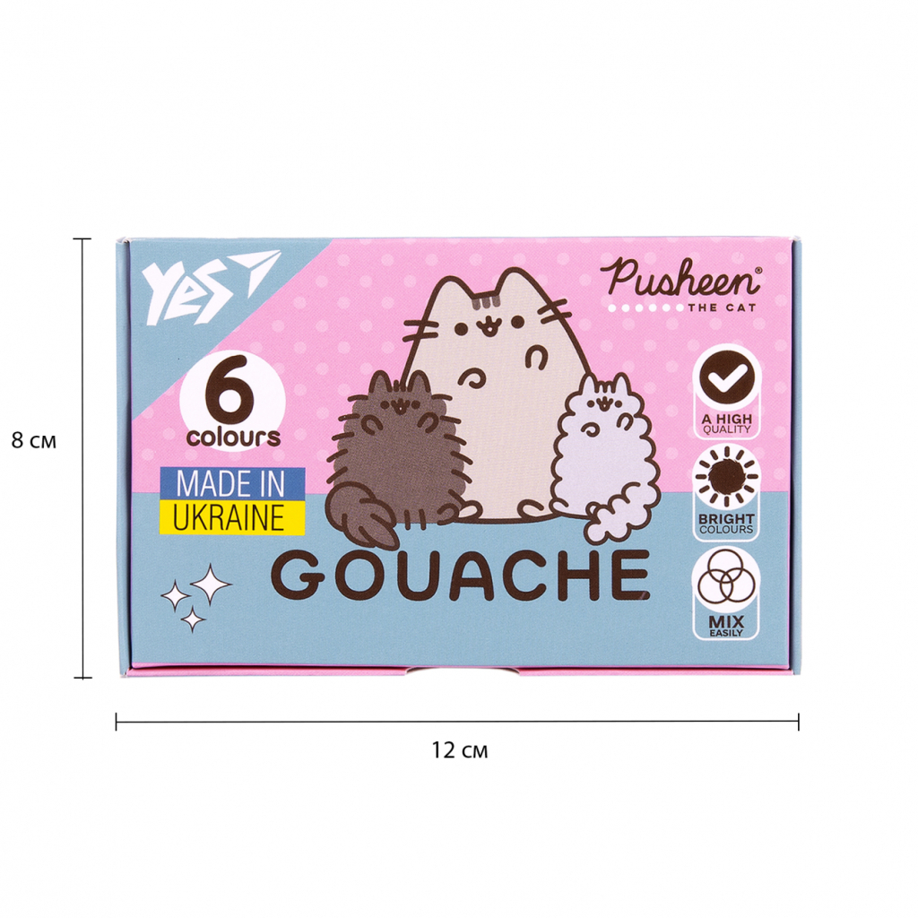 Гуашеві фарби Yes Pusheen 6 кольорів по 20 мл (230400) - picture 6
