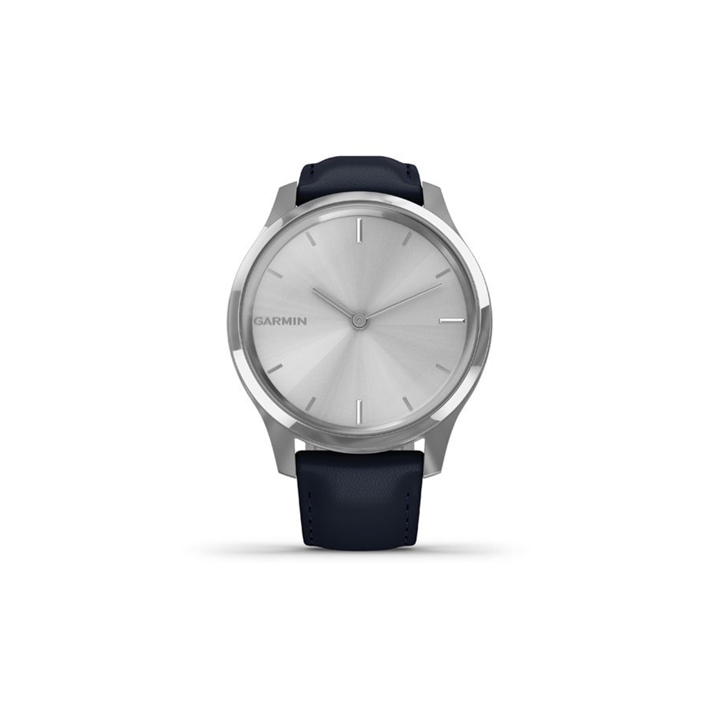 Смарт-годинник Garmin vivomove Luxe, S/E EU, Silver, Navy, Leather (010-02241-20) - зображення 2