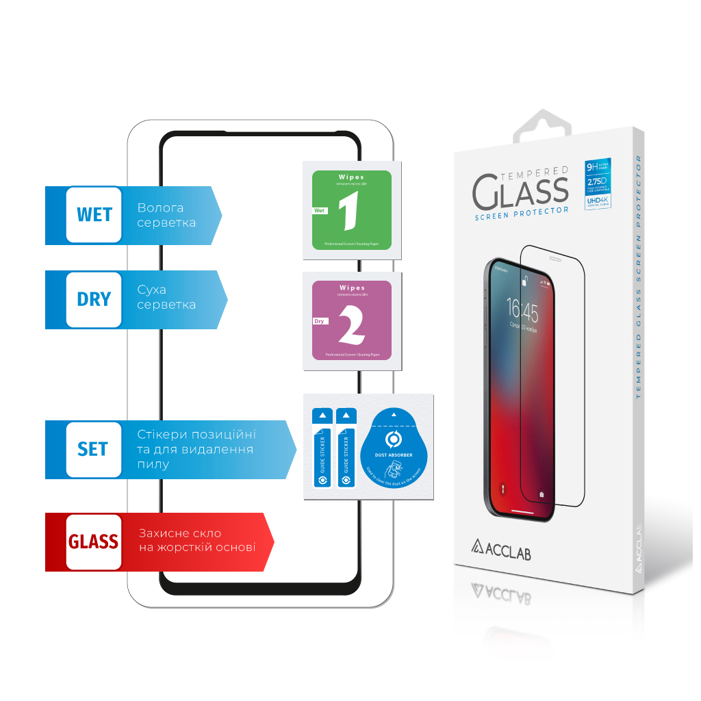 Скло захисне ACCLAB Full Glue Infinix Hot 40 Pro Black (1283126589225) - зображення 7