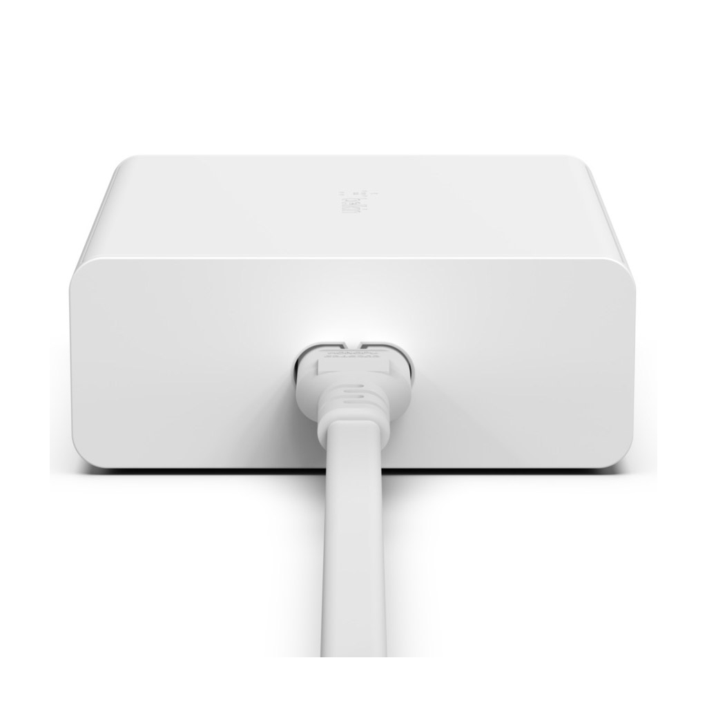 Зарядний пристрій Belkin Home Charger 108W GAN Dual USB-С/USB-A (WCH010VFWH) - зображення 4