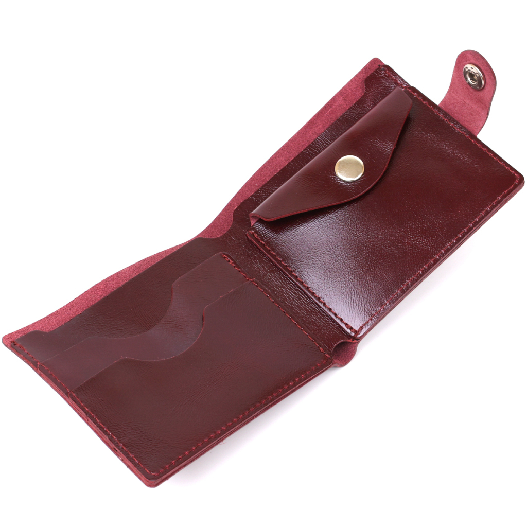 Портмоне Shvigel Шкіряне Бордове (16442) - зображення 6