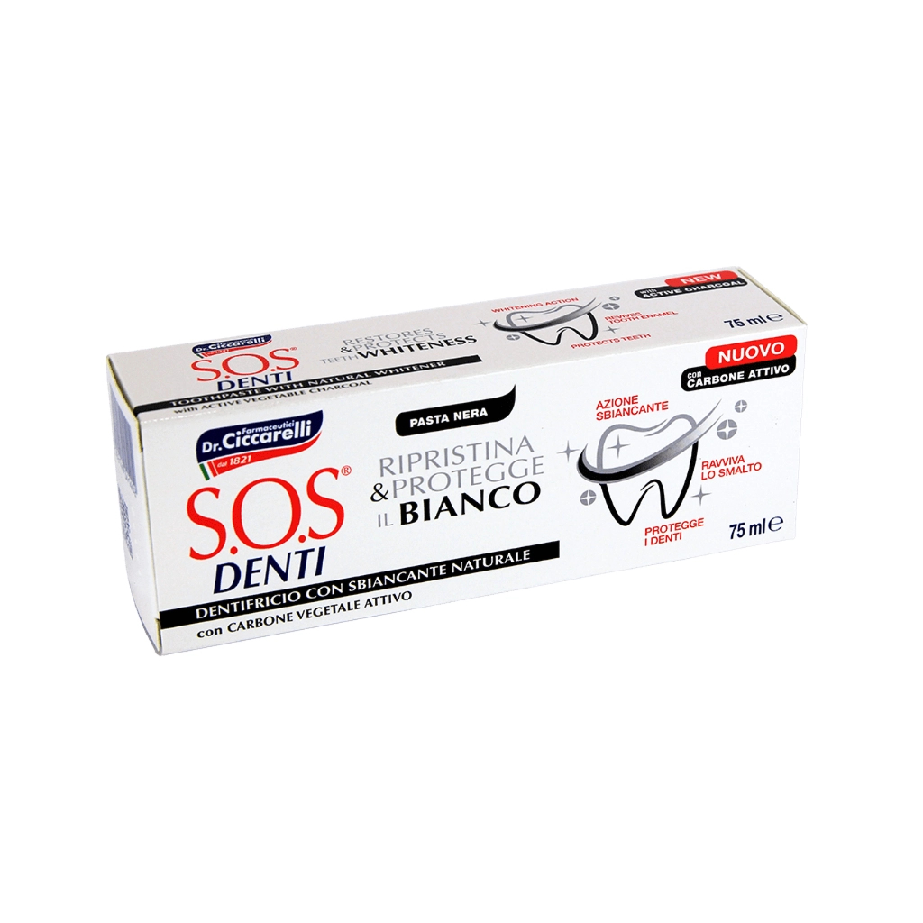 Зубна паста Dr. Ciccarelli S.O.S Denti Whitening Професіональне і безпечне відбілювання 75 мл (8002140041402) - зображення 1