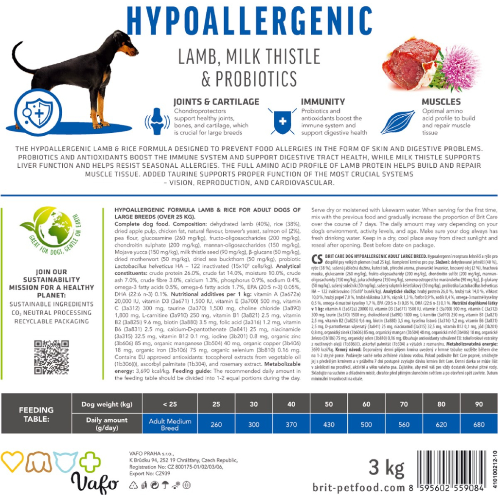 Сухий корм для собак Brit Care Dog Hypoallergenic Adult Large Breed з ягням 12+2 кг (8595602567317) - зображення 5