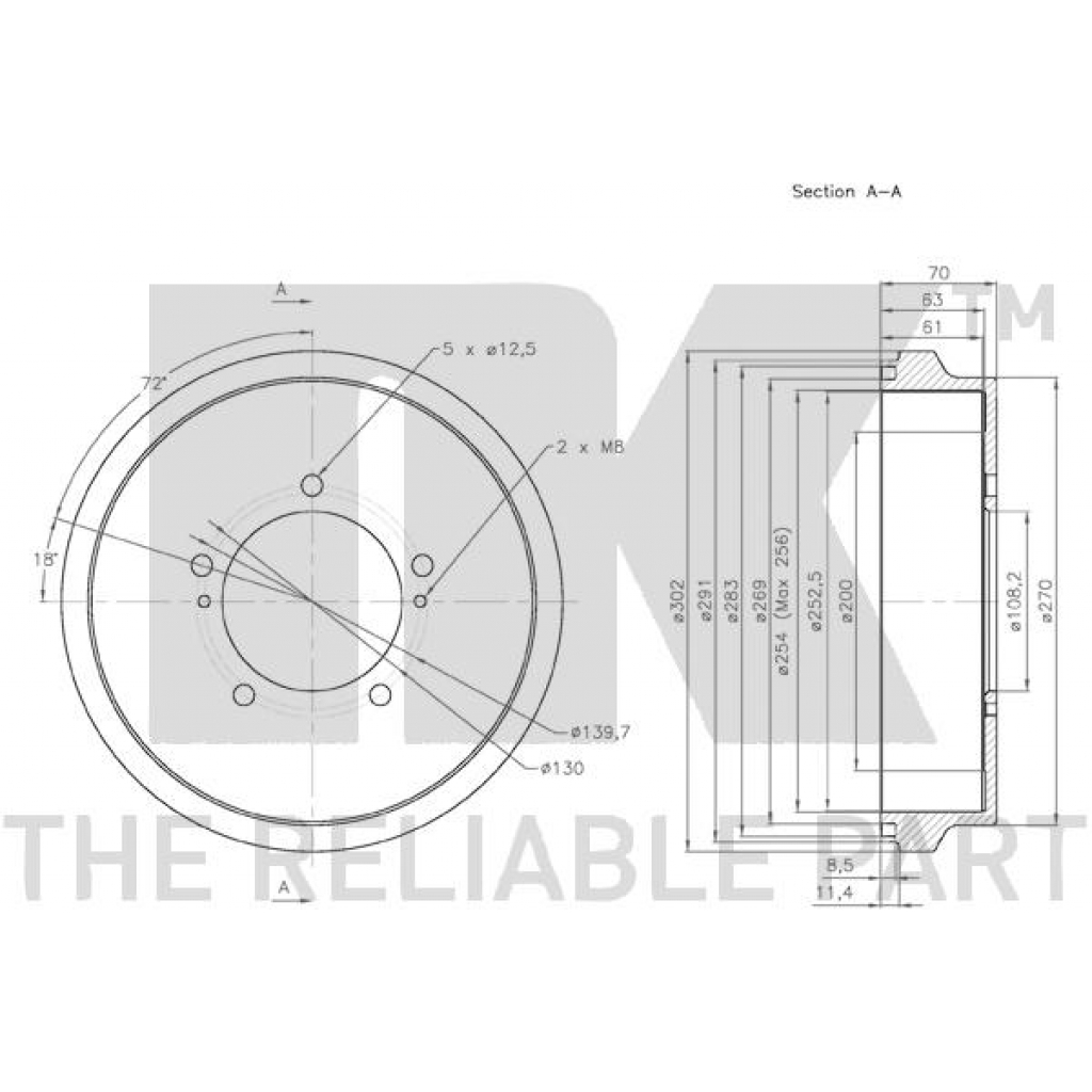 Гальмівний барабан NKTR 255215 - изображение 3
