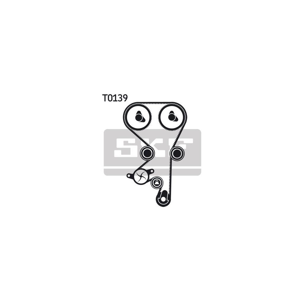 Комплект ременя ГРМ з помпой SKF VKMC 05228 - зображення 2