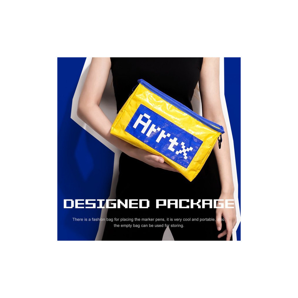 Художній маркер Arrtx Спиртові Vega ASM-0380A 80 кольорів + сумка (LC302260) - зображення 3