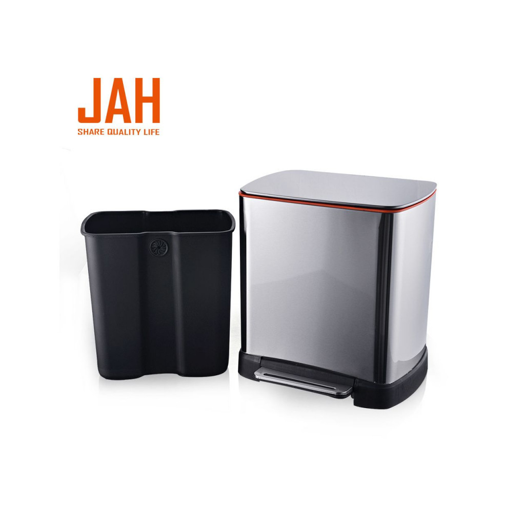 Контейнер для сміття JAH з педаллю і внутрішнім відром срібний металік 30 л (6311) - изображение 10