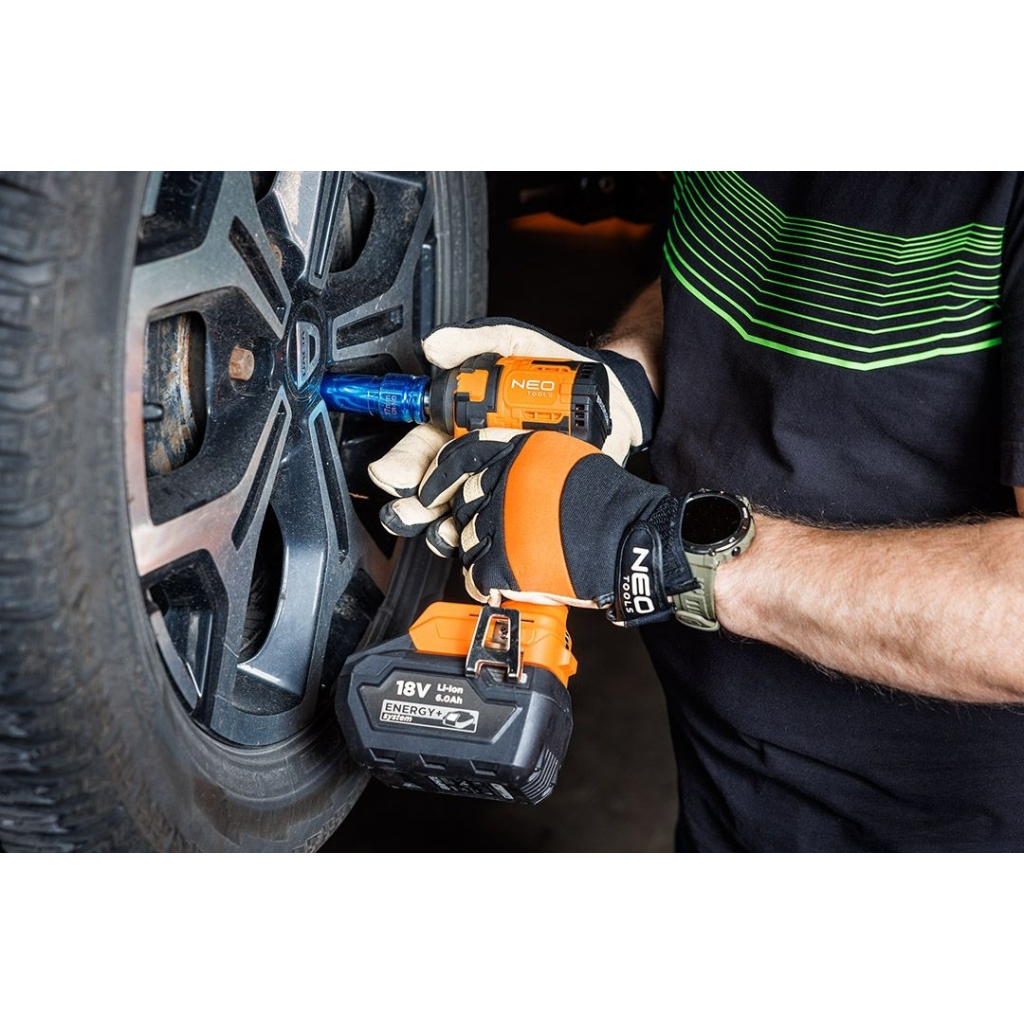 Гайковерт Neo Tools Energy+ 18V, безщітковий, 2500об/хв, 350Нм, 1/2", 3 швидкості, 1.1кг (без АКБ та ЗП) (04-613) - изображение 4