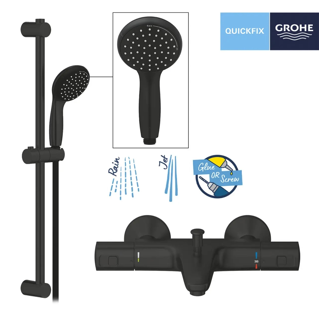 Змішувач Grohe QuickFix Precision Start Black (UA303907T1) - изображение 8