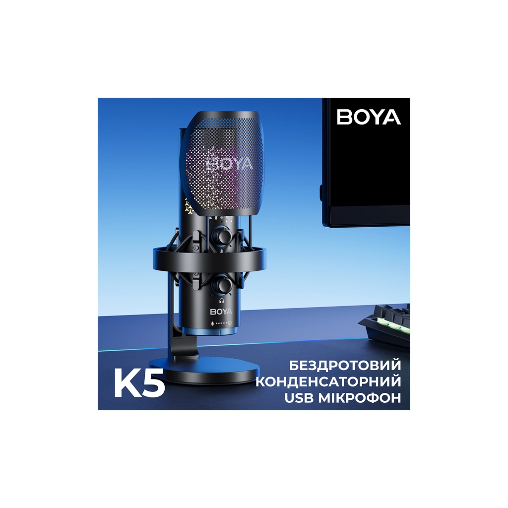 Мікрофон Boya K5-02 RGBType-C/3,5 мм Jack Black (BOYA K5-02) - изображение 5