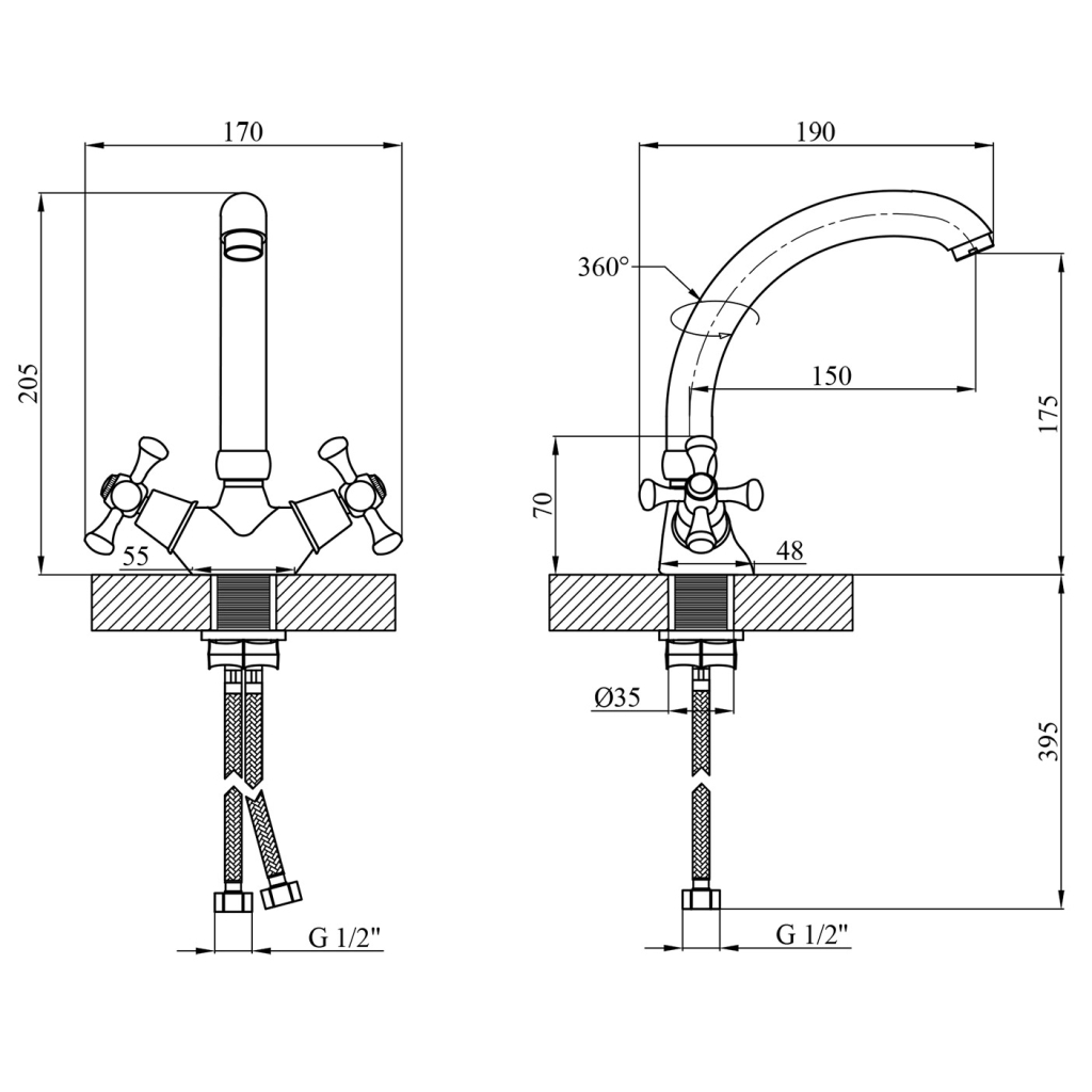 Змішувач Kroner Rhein-C031 - зображення 7