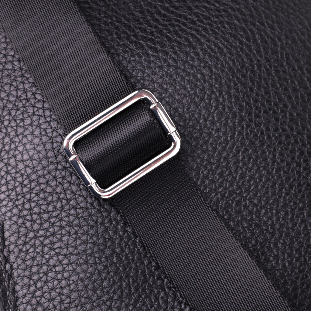 Сумка Grande Pelle Бананка з натуральної шкіри Чорна (22877) - зображення 7