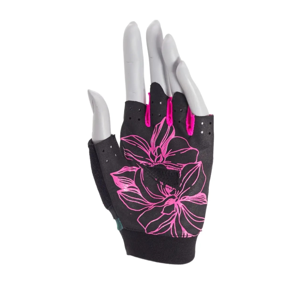 Рукавички для фітнесу MadMax MFG-770 Flower Power Gloves Black/Pink S (MFG-770_S) - зображення 2