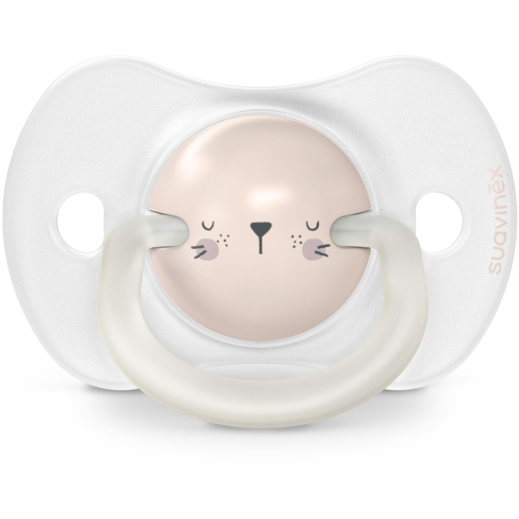 Пустушка Suavinex фізіологочна, 2 шт. 0-6 місяців, нічна/кролик (308214) - изображение 3