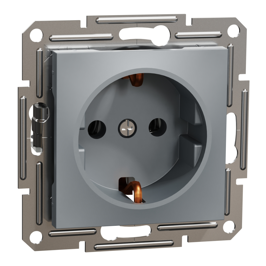 Розетка Schneider Electric ASFORA сталь (EPH2900162) - изображение 2
