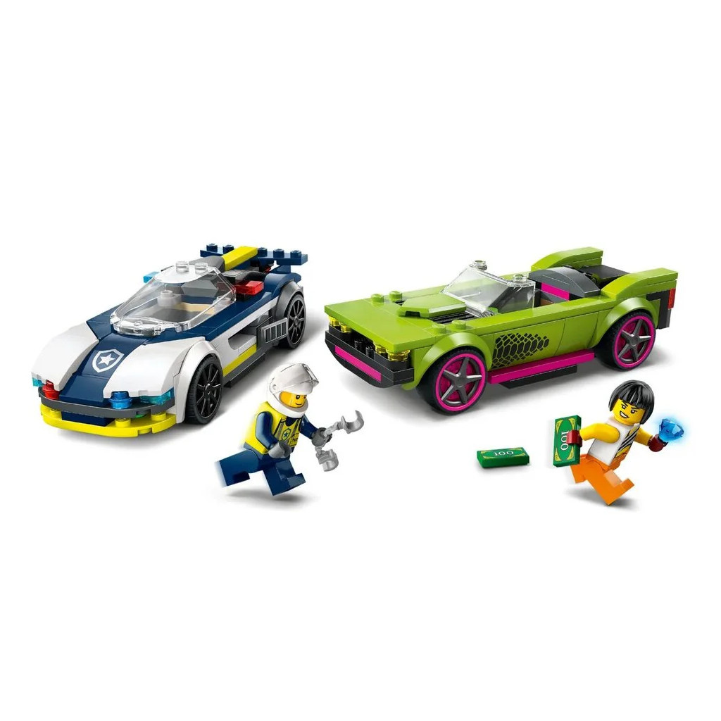 Конструктор LEGO City Переслідування маслкара на поліцейському автомобілі 213 деталей (60415) - зображення 4