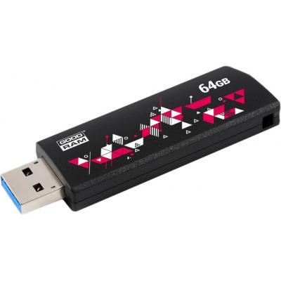 USB флеш накопичувач Goodram 64GB UCL3 Click Black USB 3.0 (UCL3-0640K0R11) - зображення 3