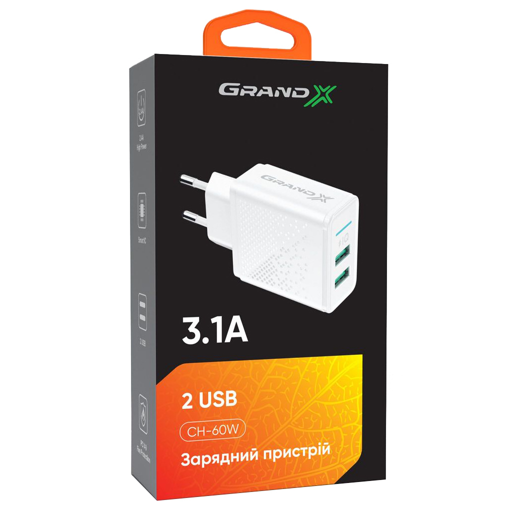 Зарядний пристрій Grand-X CH-60W - зображення 5
