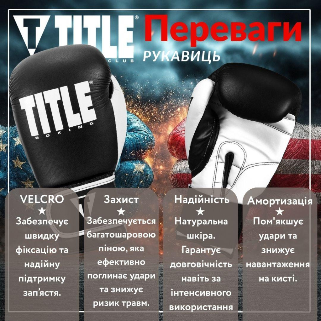 Боксерські рукавички Title Boxing Dynamic Strike Black/White 12 oz (XDBG 12 BK/WH) - зображення 3