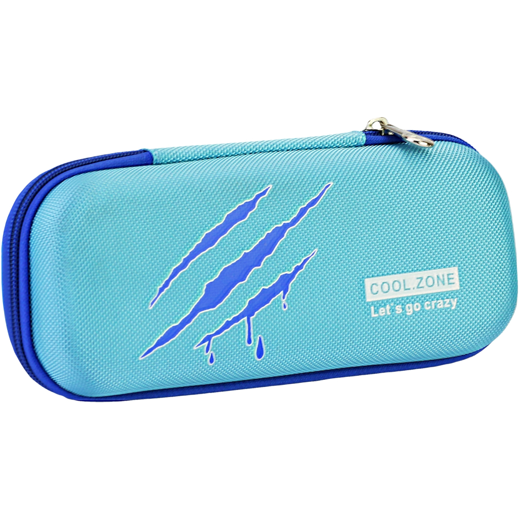 Пенал Cool For School з тисненням 1 відділення Блакитний (B-8010-lt.blue) - зображення 1