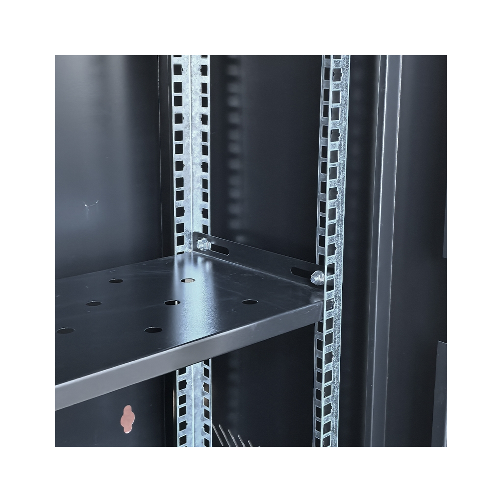 Шафа настінна GEAR 12U 19'' 600x600x600 мм, + полка 19", black (GWMSN-12U-600-600) - изображение 4