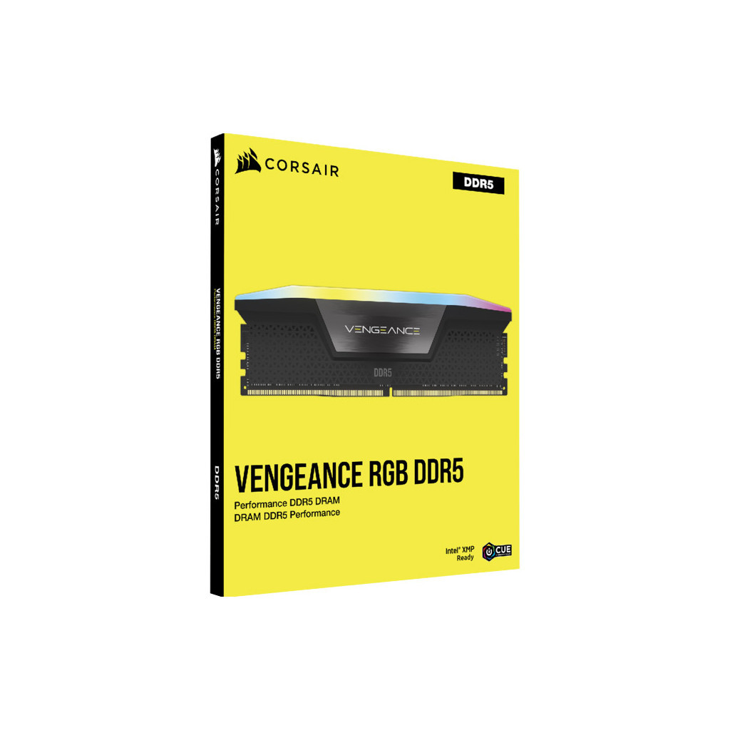 Модуль пам'яті для комп'ютера DDR5 32GB (2x16GB) 6400 MHz Vengeance RGB Black Corsair (CMH32GX5M2B6400C36) - зображення 5