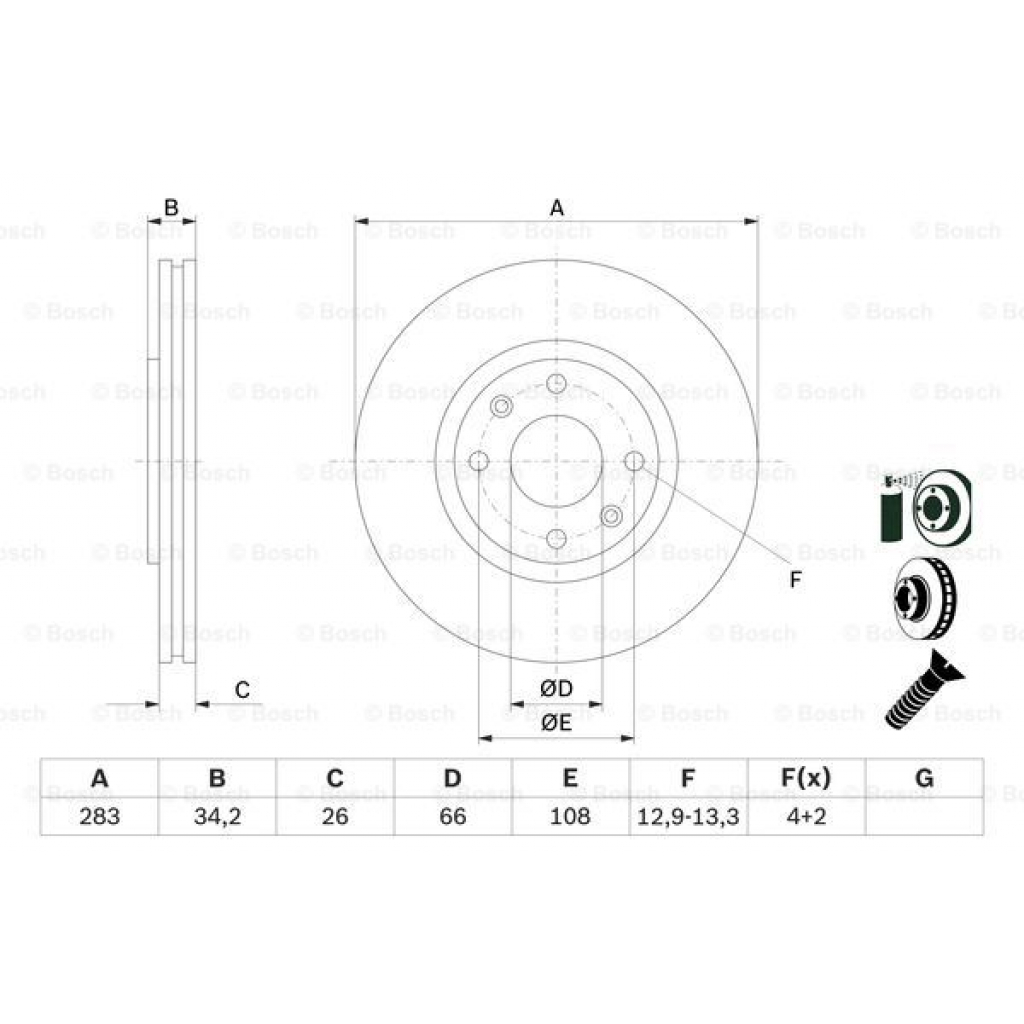 Гальмівний диск Bosch 0 986 478 979 - зображення 5