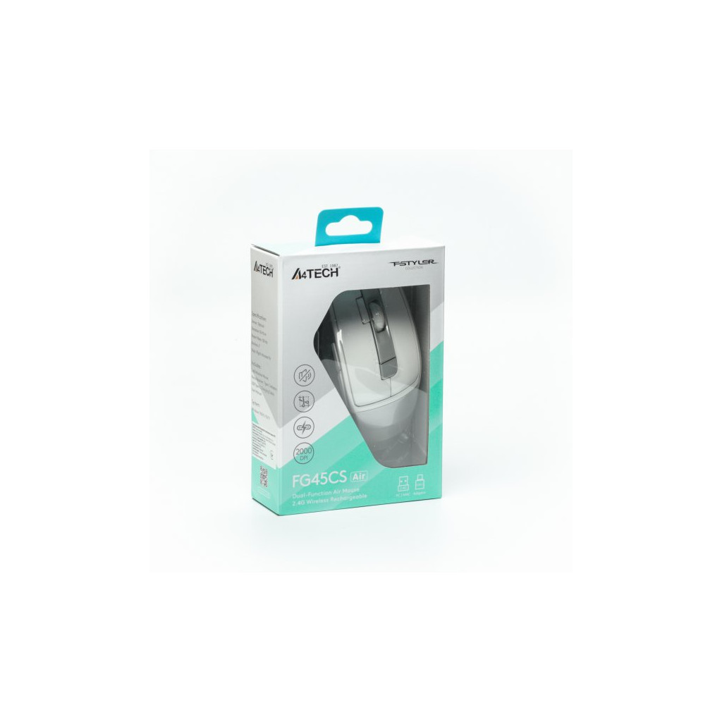 Мишка A4Tech FG45CS Air Wireless Silver White (4711421992930) - зображення 9