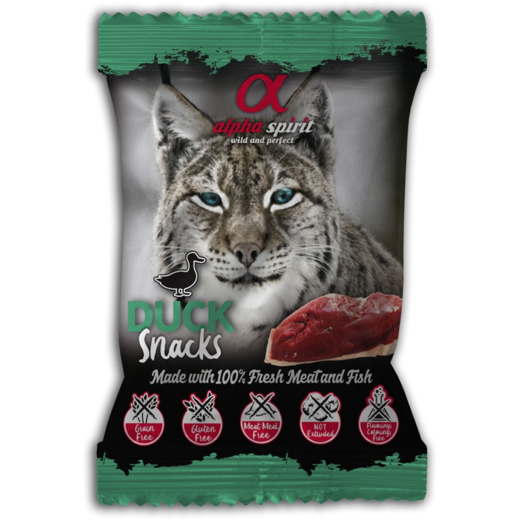Ласощі для котів Alpha Spirit Duck Snacks 50 г (8436586310097) - зображення 1