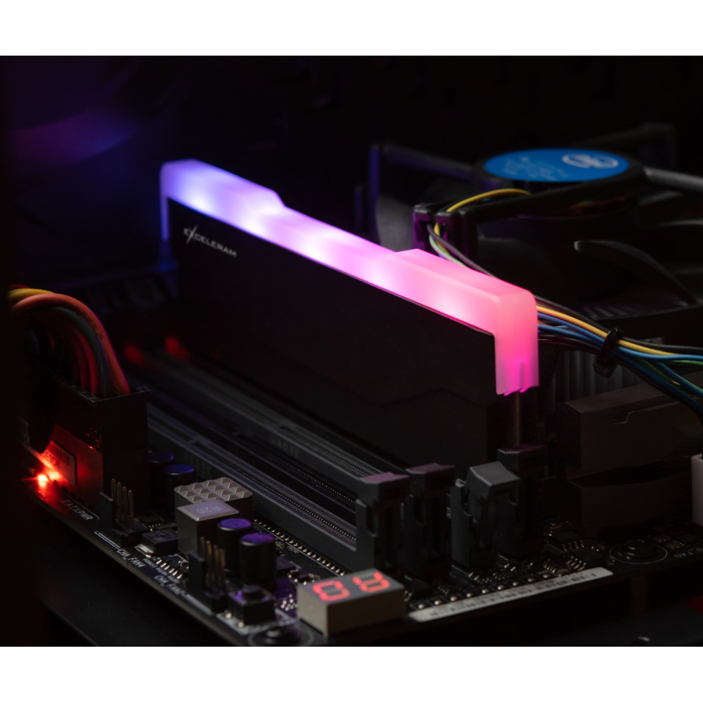 Модуль пам'яті для комп'ютера DDR4 8GB 2666 MHz RGB X2 Series Black eXceleram (ERX2B408269A) - зображення 5