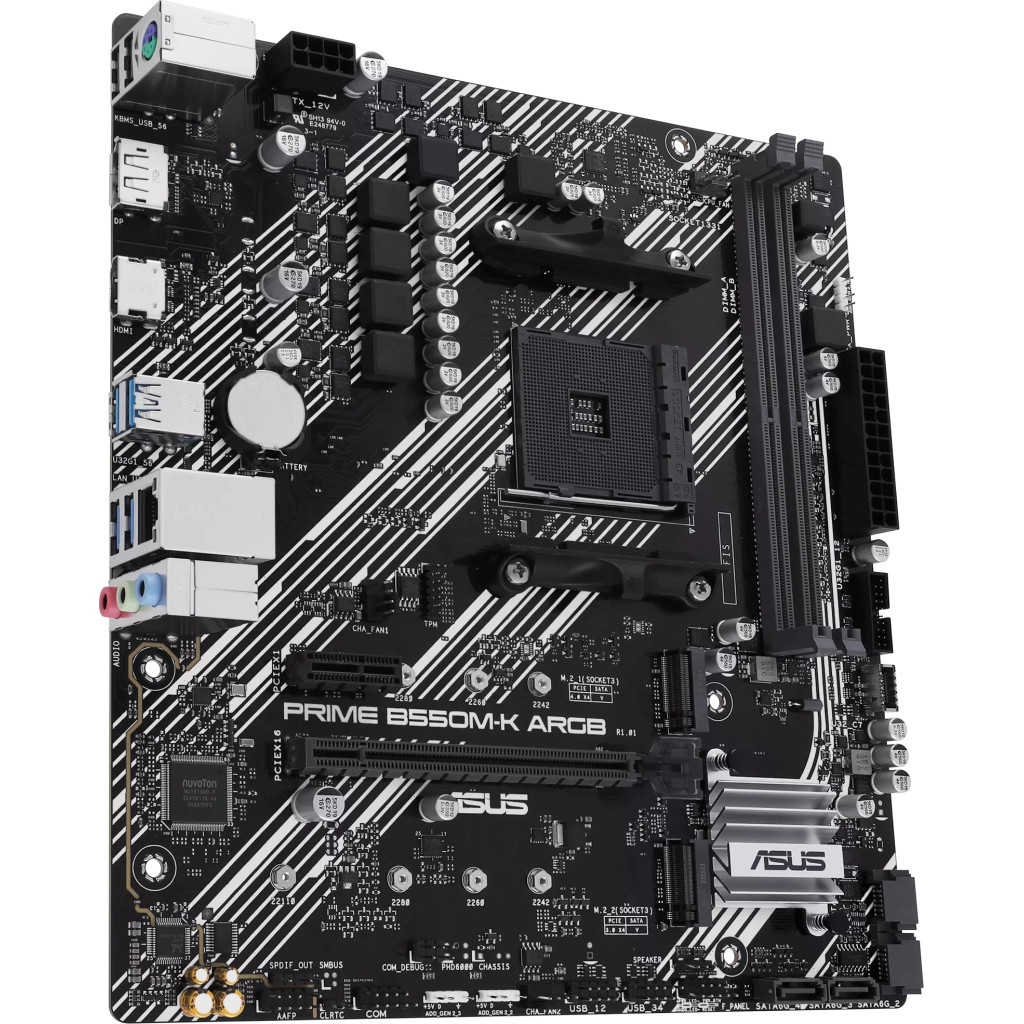 Материнська плата ASUS PRIME B550M-K ARGB - зображення 3