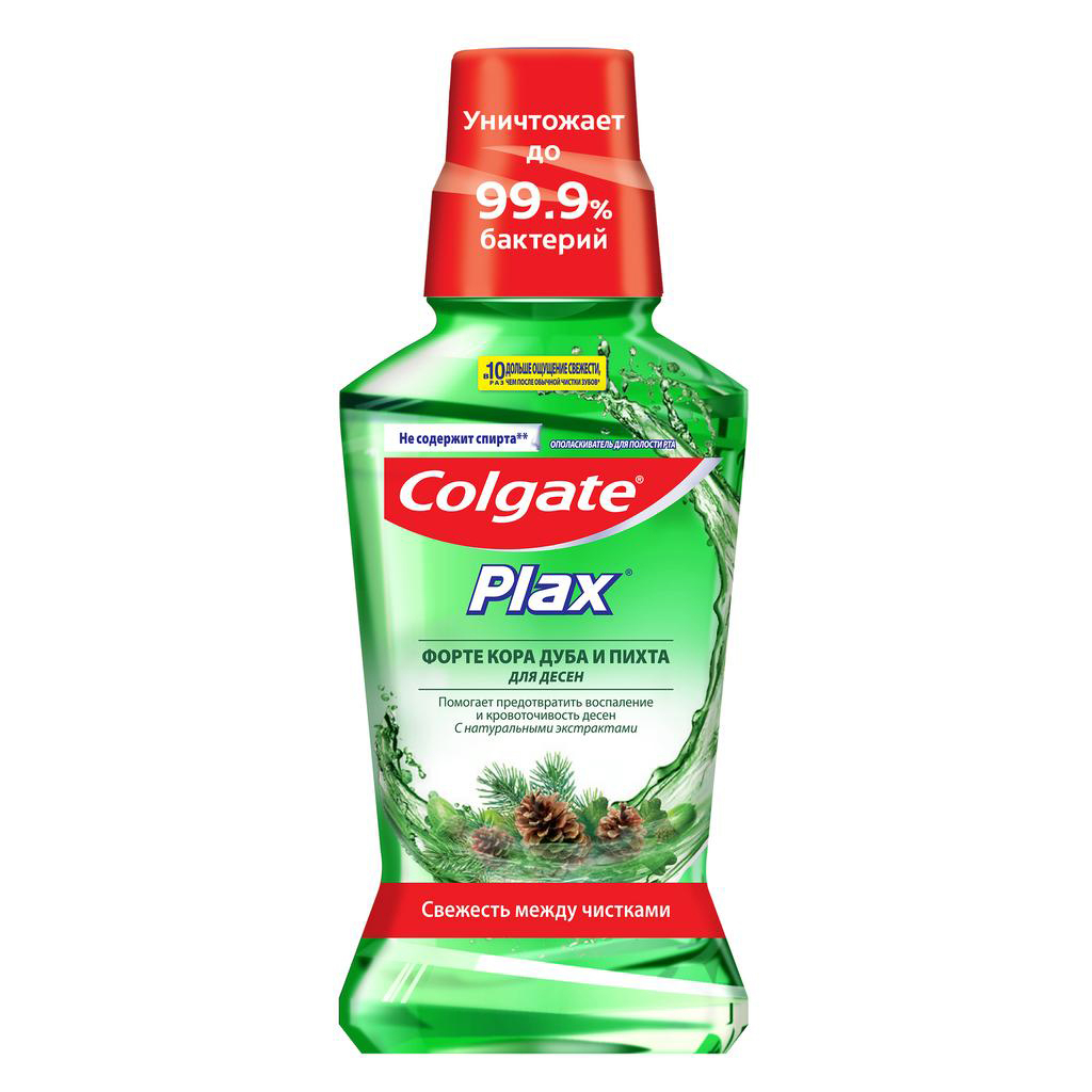 Ополіскувач для порожнини рота Colgate Plax Форте Кора дуба і ялиця для ясен 250 мл (8850006305850) - зображення 1