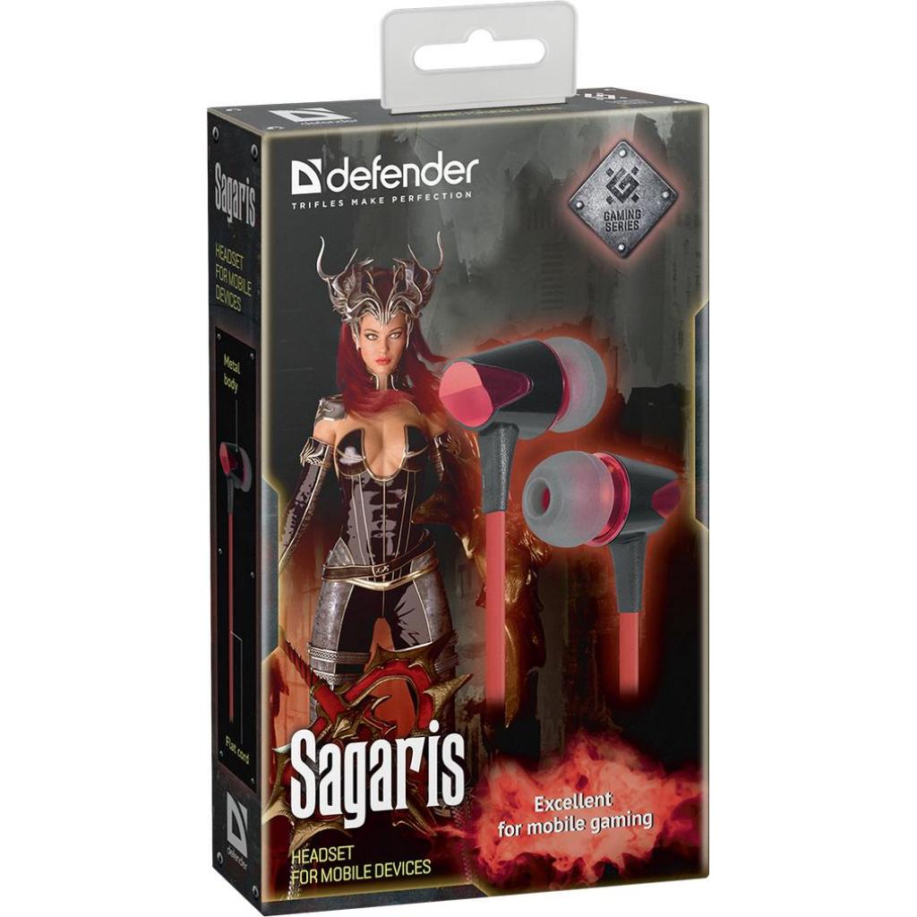Навушники Defender Sagaris Black-Red (64455) - зображення 2