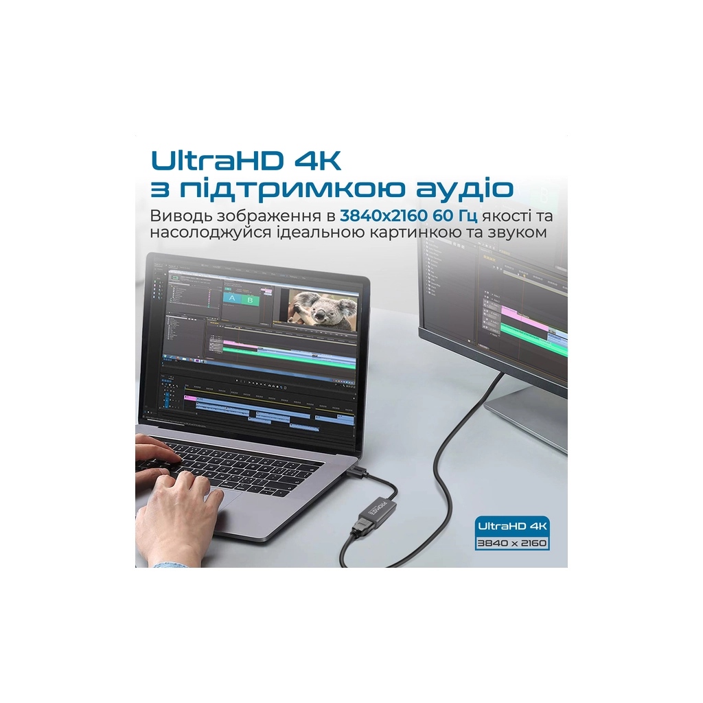 Перехідник DisplayPort to HDMI Promate (medialink-dp.black) - зображення 6