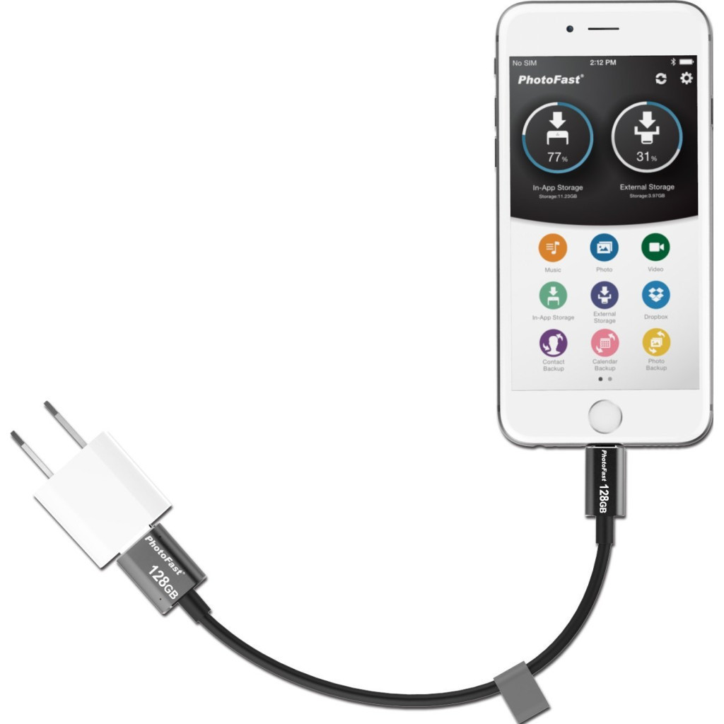 USB флеш накопичувач PhotoFast 128GB MemoriesCable Black USB 3.0 - Lightning (CABLEU3-128GB) - зображення 11